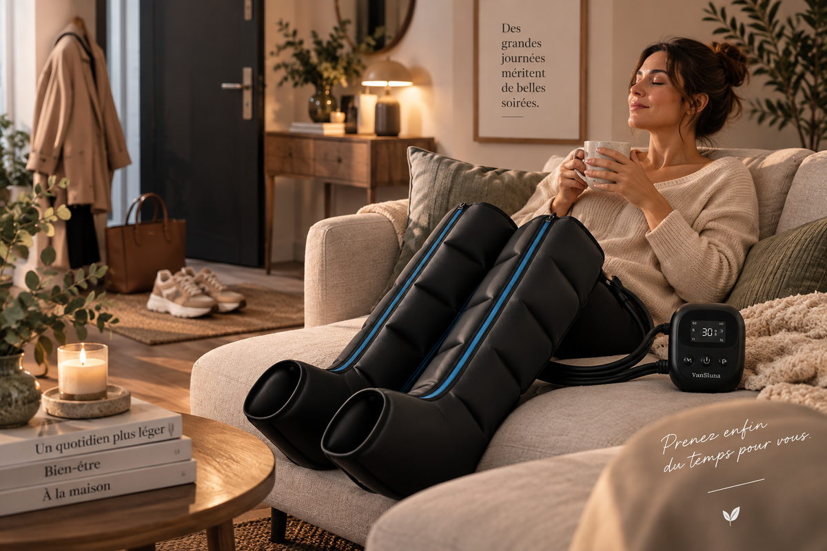 Journée debout : 7 gestes simples pour retrouver des jambes plus légères le soir